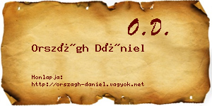 Országh Dániel névjegykártya